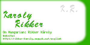 karoly rikker business card